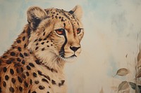Cheetah wildlife painting leopard.