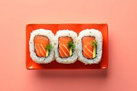 Maki sushi plate food rice.