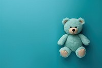 Teddy bear toy representation turquoise.