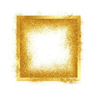 Square icon gold backgrounds glitter.
