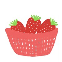 Strawberries in basket strawberry fruit plant.