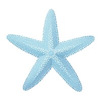 Starfish icon symbol shape blue.