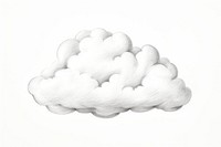 Cloud drawing white sketch.