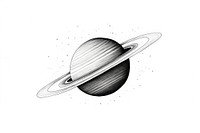 Saturn astronomy space monochrome.