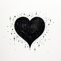 Black heart drawing creativity silhouette.