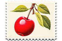 Cherry tree fruit plant food postage stamp.