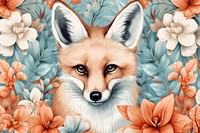 Fox backgrounds pattern mammal.