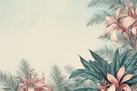 Vintage drawing palm leaves backgrounds pattern flower.