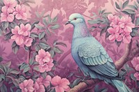 Vintage drawing pigeon pattern backgrounds painting animal.