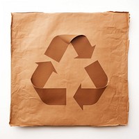Recycle paper brown white background.