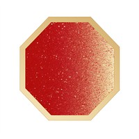 Octagon icon glitter shape gold.