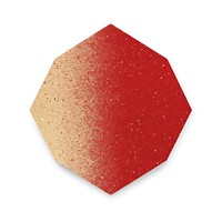 Pentagon icon glitter shape red.