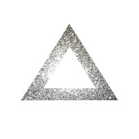 Triangle icon shape white background pattern.