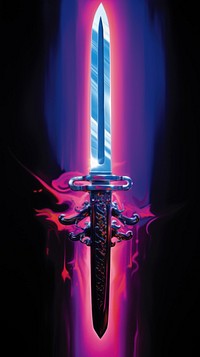 A katana sword glowing dagger weapon.