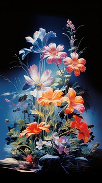 Wildflowers art painting plant.