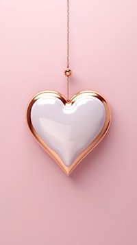 3d render of cloud and heart jewelry pendant locket.
