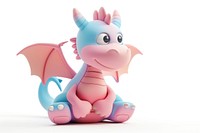 Cute dragon toy cartoon representation.
