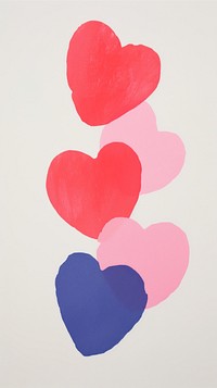 Hearts creativity painting pattern.