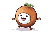 An coconut food anthropomorphic emoticon.