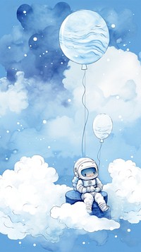 Astronaut outdoors snow parachute.