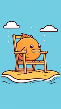Fish cartoon chair furniture.