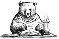 A book bear drawing sketch.