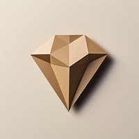 2D diamond symbol paper cardboard origami.