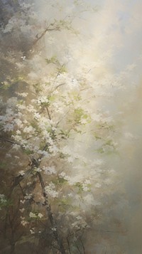 Spring outdoors painting blossom.