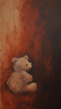 Teddy bear painting mammal art.