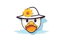 Daisy duck hat representation.