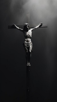 Jesus cross monochrome crucifix black.