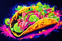 A taco yellow food creativity.