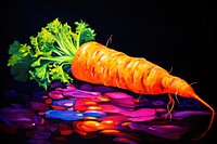 A carrot vegetable painting yellow.