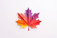 Maple leaf plant paper art.