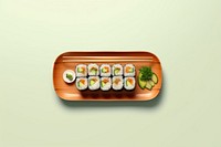 Gimbap food sushi plate.