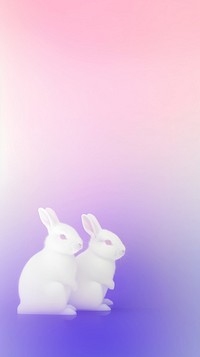 Blurred gradient white Bunnies animal rodent mammal.