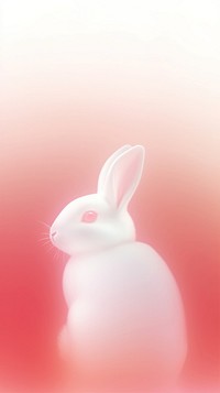 Blurred gradient white Bunny animal rodent mammal.