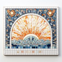Arch art nouveau with sun mosaic tile architecture.