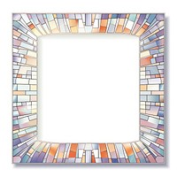 Arch art nouveau with sun mosaic backgrounds frame.