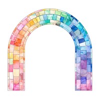 Arch art nouveau with rainbow architecture backgrounds mosaic.