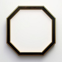 Hexagon black frame gold art.