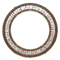 Circle pink art nouveau jewelry white background architecture.