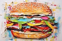 Burger art painting burger.