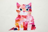 Cat art paper representation.