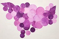Grapes art purple paper.