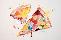 Pizza art paper text.