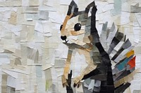 Squirrel art painting collage.