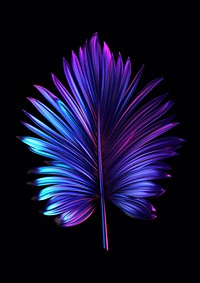 Neon palm leave pattern nature purple.