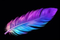 Neon softness feather pattern purple lightweight accessories.