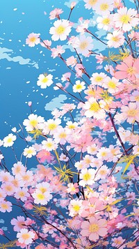 A Japanese rainny wallpaper flower backgrounds outdoors.